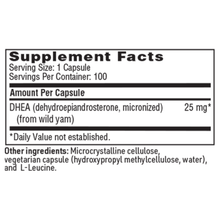 Load image into Gallery viewer, DHEA 25mg 100 caps